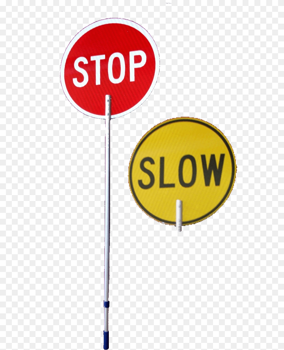 Stop Slow Batton Stop Sign, Road Sign, Symbol, Stopsign Free Png Download