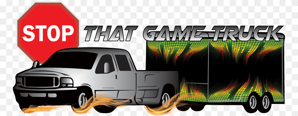 Stop Thatgametruckbinghamtonvideogamelasertagparty Pickup Truck, Vehicle, Transportation, Symbol, Sign Free Transparent Png