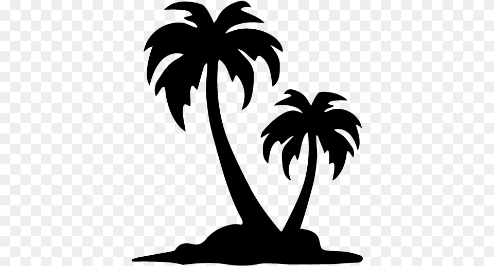 Stop Walking Into Your Screen Palm Tree Silhouette Clipart, Gray Png Image