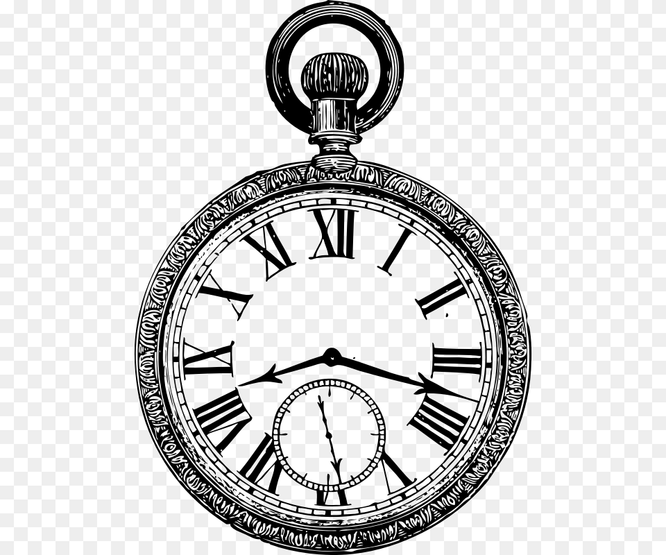 Stopwatch Alice In Wonderland Huge Freebie Pocket Watch Transparent, Gray Free Png Download