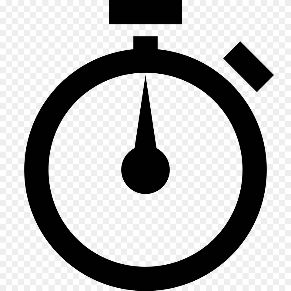 Stopwatch Icon, Gray Free Png