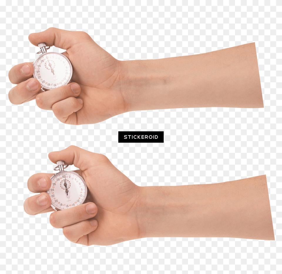 Stopwatch In Hand Clock Stopwatch, Body Part, Finger, Person, Baby Free Png