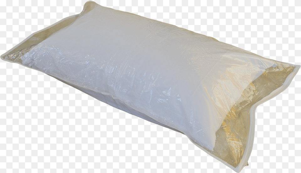 Storage Bags Pillow Bags In Clear Vinyl With White Throw Pillow, Cushion, Home Decor, Plastic, Bag Png