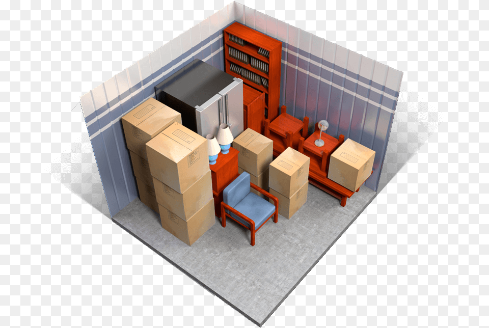 Storage Room, Box, Chair, Furniture, Cardboard Free Png Download