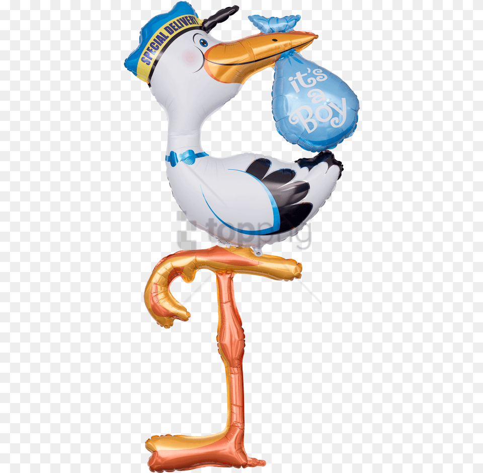 Storch Its A Boy Image With Geburt Storch, Animal, Beak, Bird, Person Png