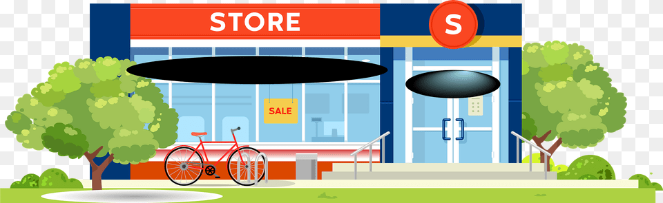 Store Clipart, Bicycle, Vehicle, City, Transportation Free Transparent Png
