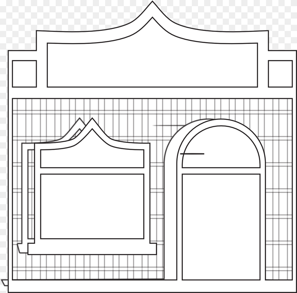 Store Front Clip Art Black And White, Arch, Architecture Png