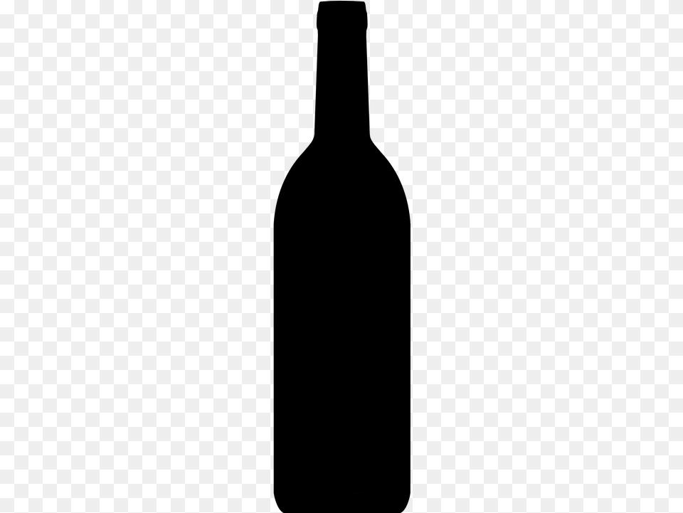 Store Upright Opened Wine Bottles Only Beer Bottle Silhouette, Gray Free Png Download