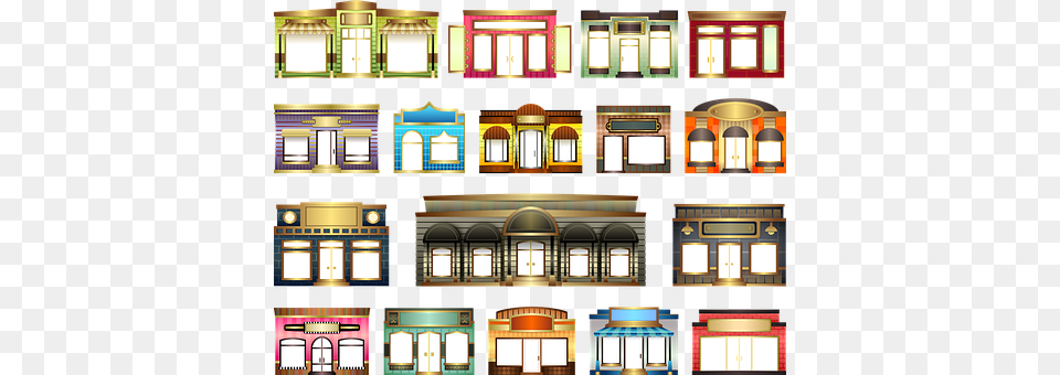 Stores Architecture, Building, City, Door Png