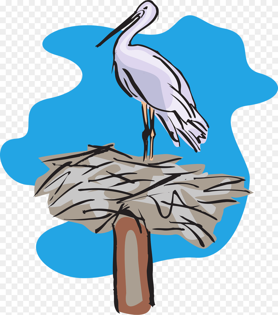 Stork Clipart, Animal, Bird, Waterfowl, Crane Bird Free Png