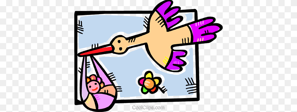Stork Delivering A Baby Royalty Vector Clip Art Illustration, Gas Pump, Machine, Pump, Person Free Transparent Png