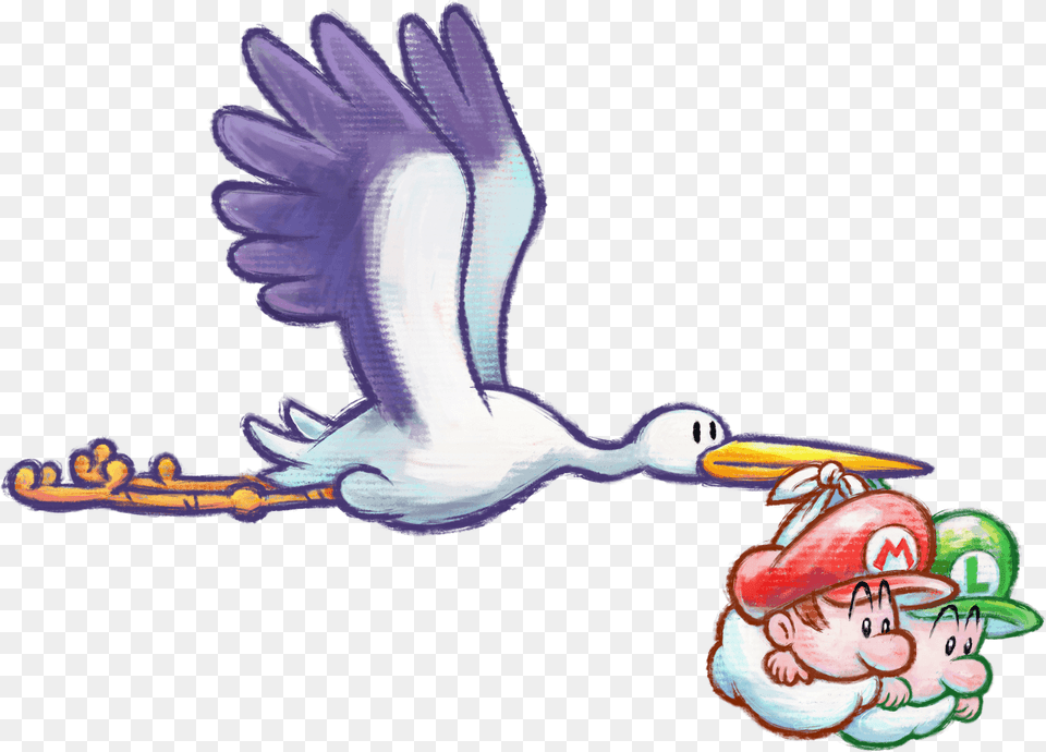 Stork Mario, Glove, Clothing, Animal, Waterfowl Png Image