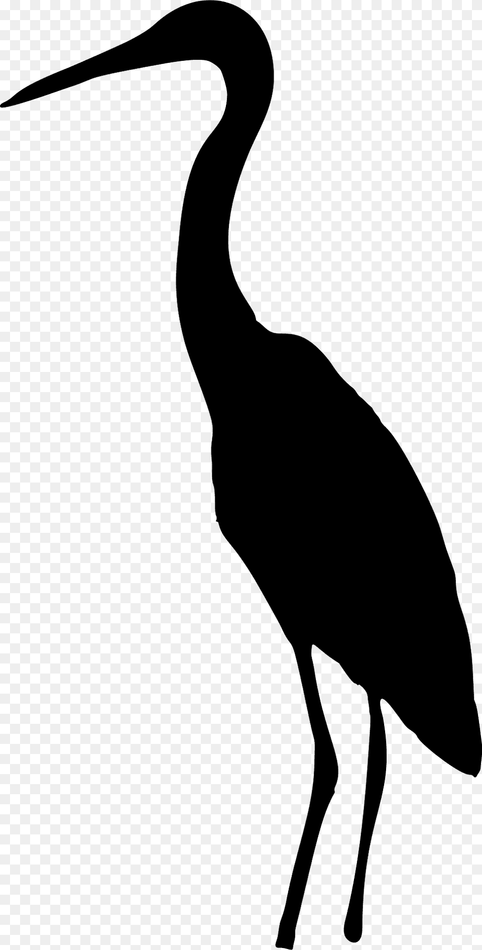 Stork Silhouette, Animal, Bird, Waterfowl, Crane Bird Png Image