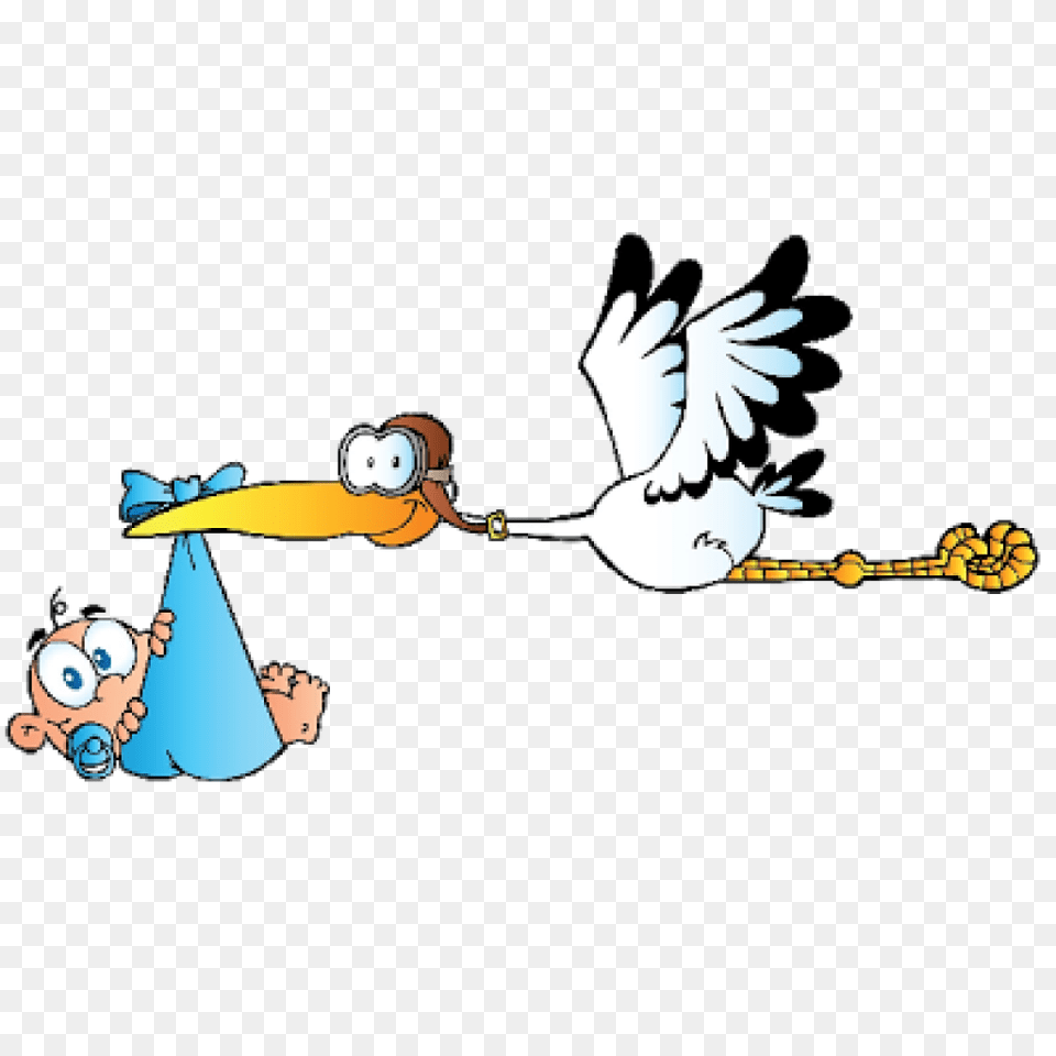 Stork With Baby Clipart Clipart Download, Clothing, Hat, Person, Animal Png