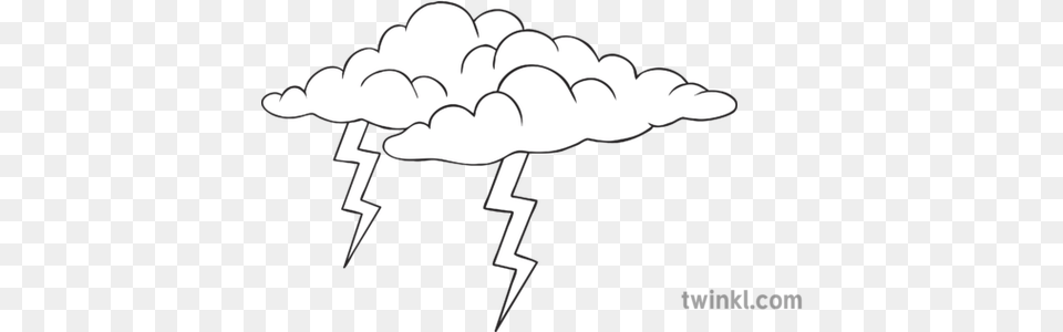 Storm Cloud Black And White Illustration Twinkl Three Little Pigs Pig Running, Lighting, Baby, Person, Light Png Image