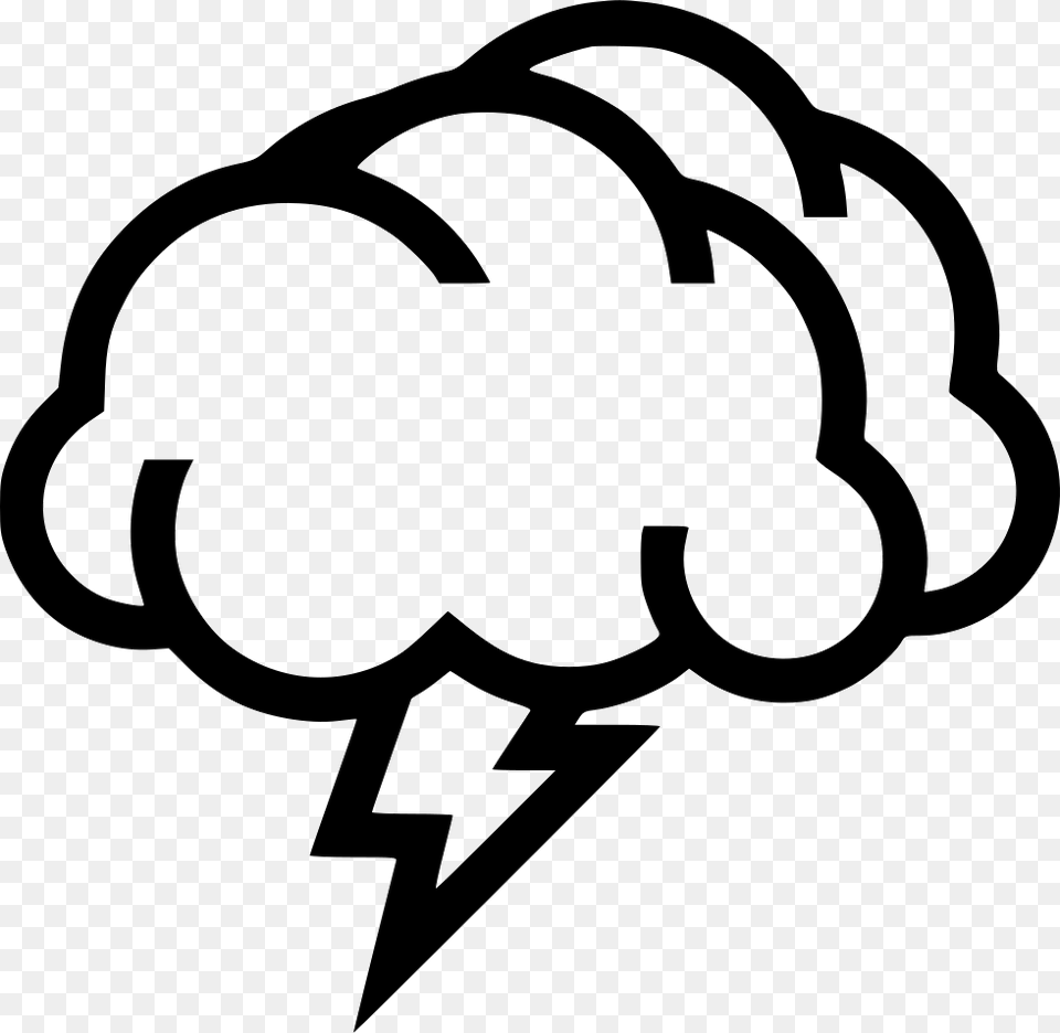 Storm Cloud Icon Thunderstorm Clipart Black And White, Body Part, Hand, Person, Stencil Png