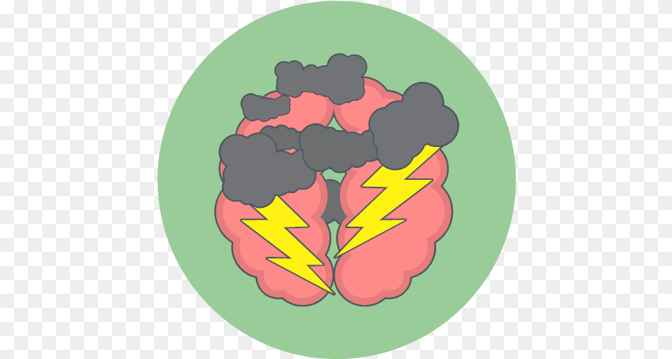 Storm Cloud Thunder Icon Creative Process, Berry, Food, Fruit, Plant Free Png Download