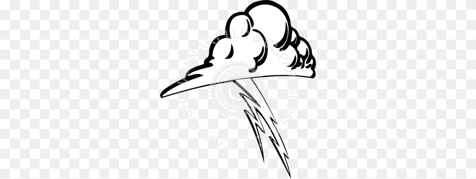 Storm Cloud With Lightning, Animal, Beak, Bird, Clothing Free Transparent Png
