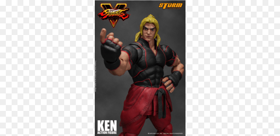 Storm Collectibles Street Fighter Ken Street Fighter V Ken 112 Scale Action Figure, Adult, Person, Hand, Finger Png