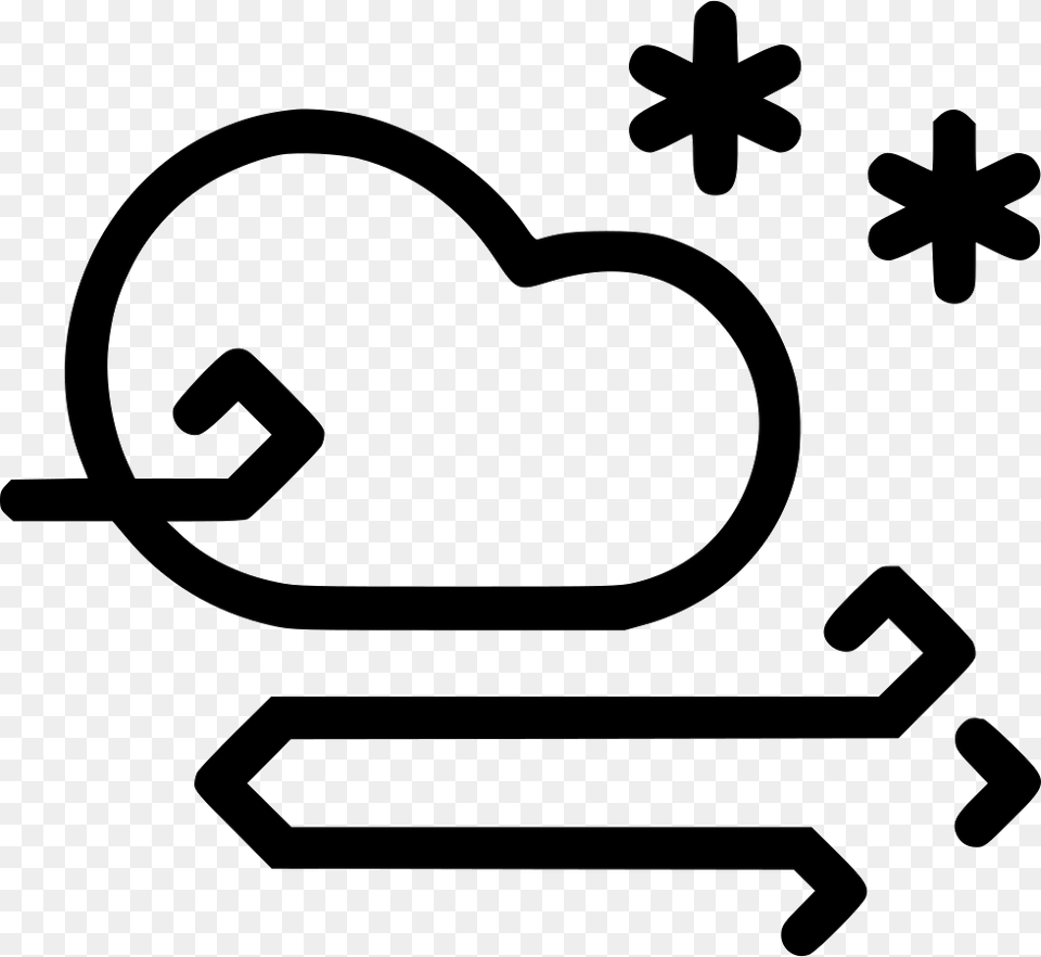 Storm Fall Wind Comments Weather Symbol For Daytime Snow, Stencil, Smoke Pipe, Device, Plant Free Png Download