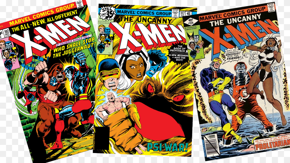 Storm Joins The X Men Uncanny X Men No124 Cover Storm Colossus And Cyclops, Publication, Book, Comics, Person Free Png