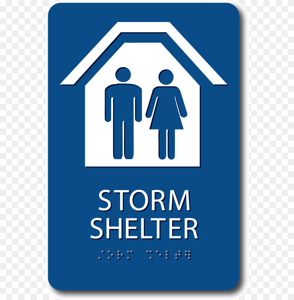 Storm Shelter Sign, Symbol, Person, Advertisement, Poster Free Transparent Png