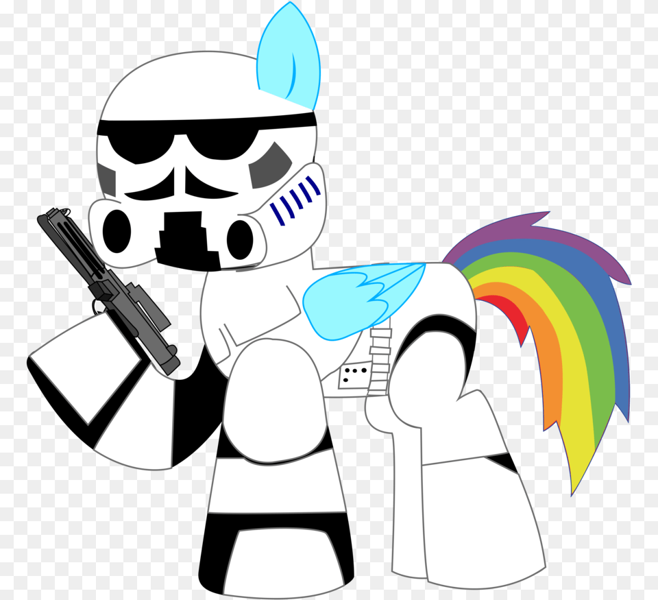 Storm Trooper Clipart Mlp Rainbow Dash Star Wars, Baby, Person, Gun, Weapon Free Transparent Png