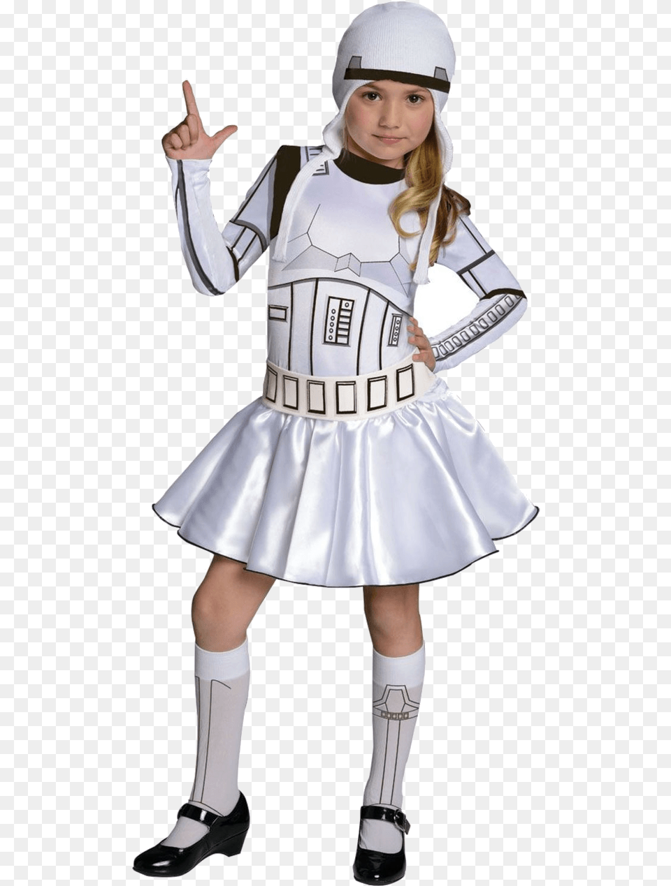 Storm Troopers Costume For Girls, Clothing, Person, Body Part, Hand Free Png Download