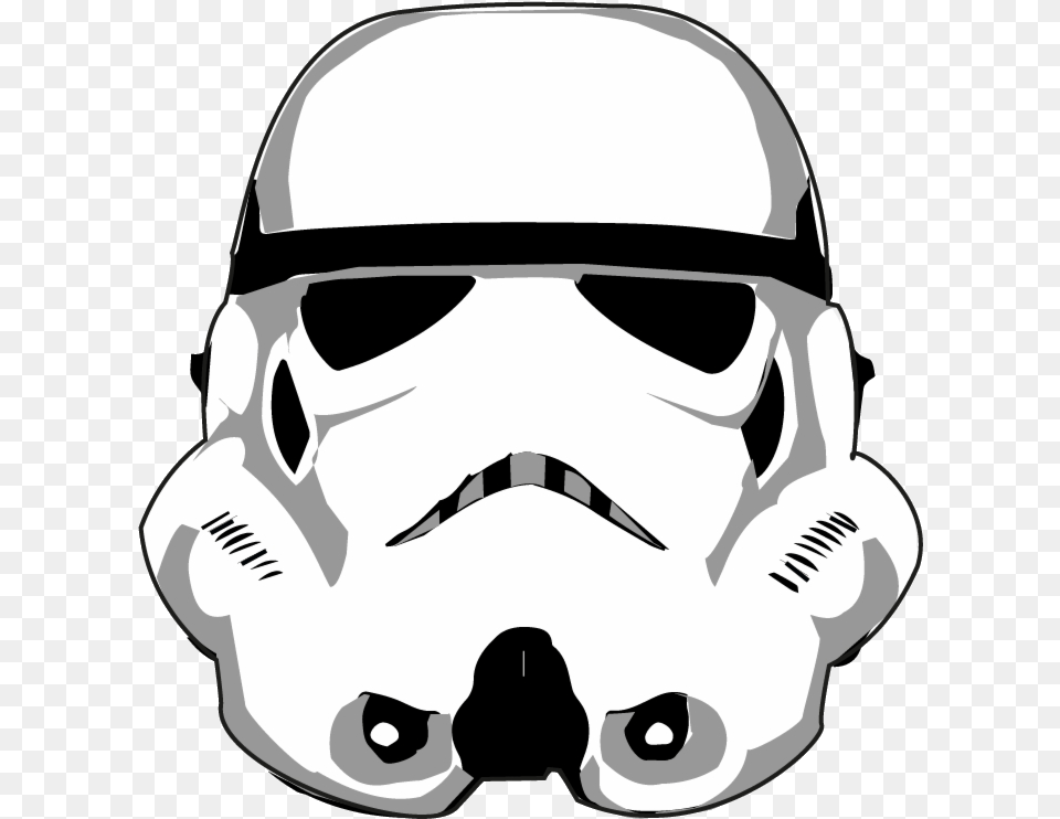 Stormtrooper Anakin Skywalker Drawing Helmet Stormtrooper, Stencil, Clothing, Hardhat, Adult Free Png Download