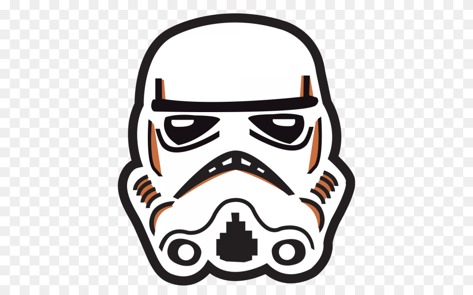 Stormtrooper Clipart Black And White Nice Clip Art, Stencil, Baby, Person, Head Png Image