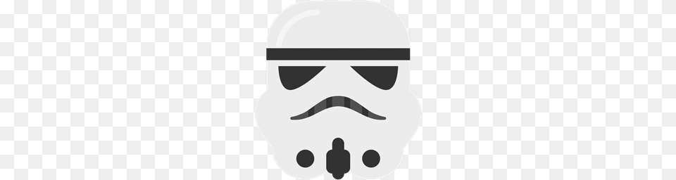 Stormtrooper Clipart Flat, Stencil, Helmet, Head, Person Png