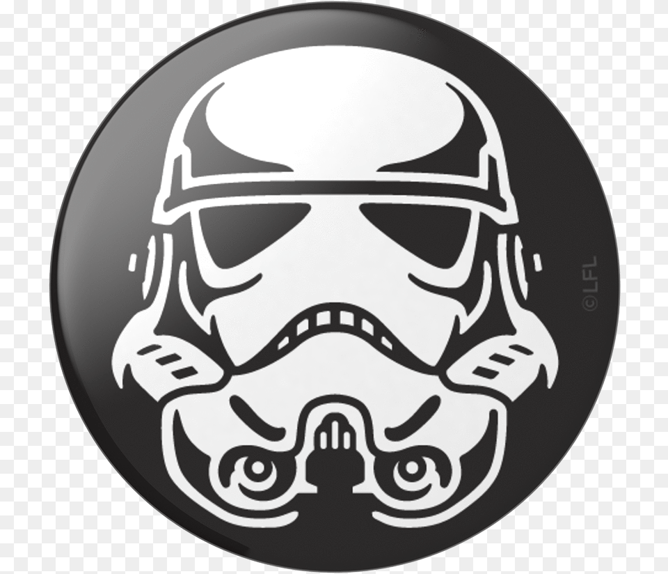 Stormtrooper Icon Popgrip Popsockets Official Star Wars Stormtrooper Icons, Helmet, Emblem, Symbol, Plate Free Png