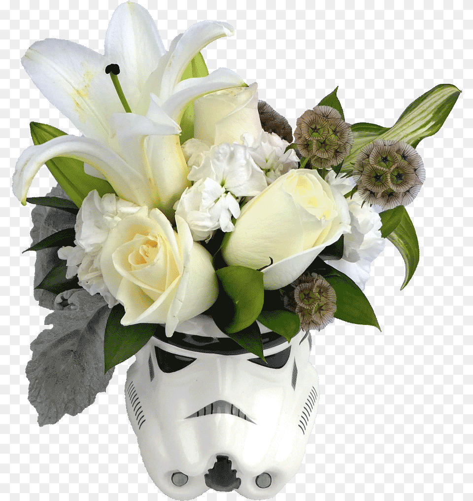 Stormtrooper Icon Star Wars Stormtrooper Flower Bouquet, Plant, Flower Arrangement, Flower Bouquet, Rose Free Png Download