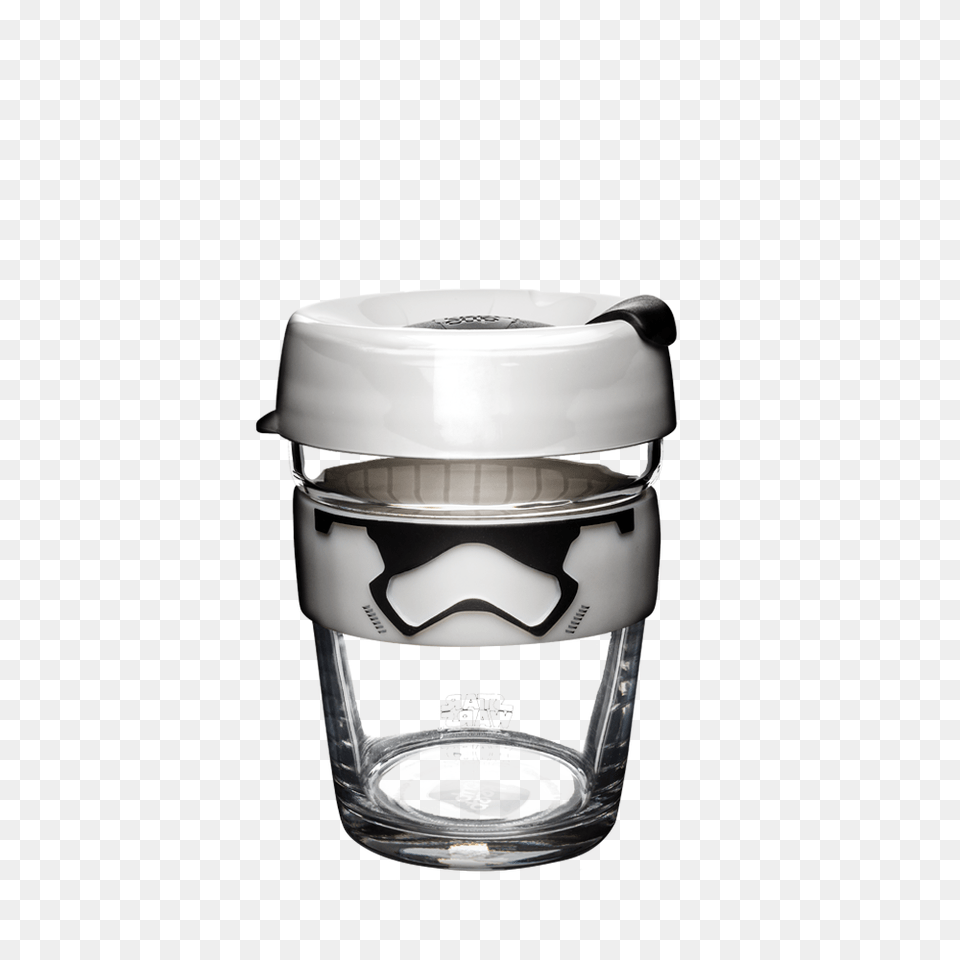 Stormtrooper Star Wars Glass Reusable Coffee Cup Keepcup, Bottle, Shaker, Cosmetics, Perfume Png