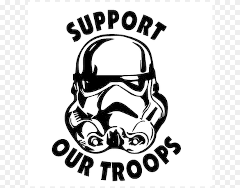 Stormtrooper Support Our Troops Vinyl Decal Stickersize Darth Vader, Logo, Stencil, Emblem, Symbol Free Png