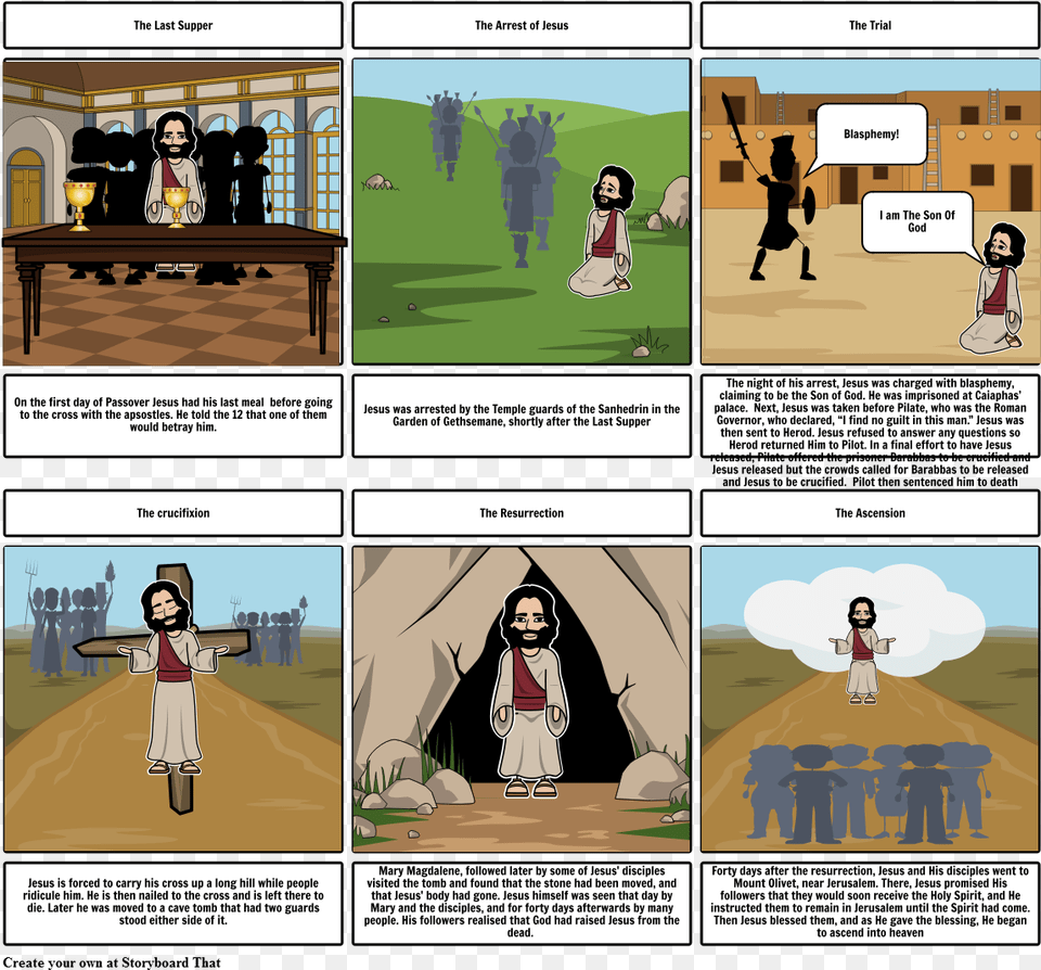 Story Board Of The Last Days Of Jesus, Book, Comics, Publication, Person Png