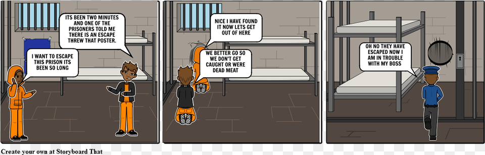 Story Board That Prison Escape, Book, Comics, Publication, Person Png Image