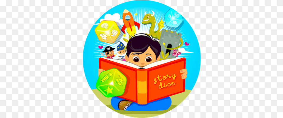 Story Dice Kids Clip Art, Person, Reading, Baby, Face Free Png Download