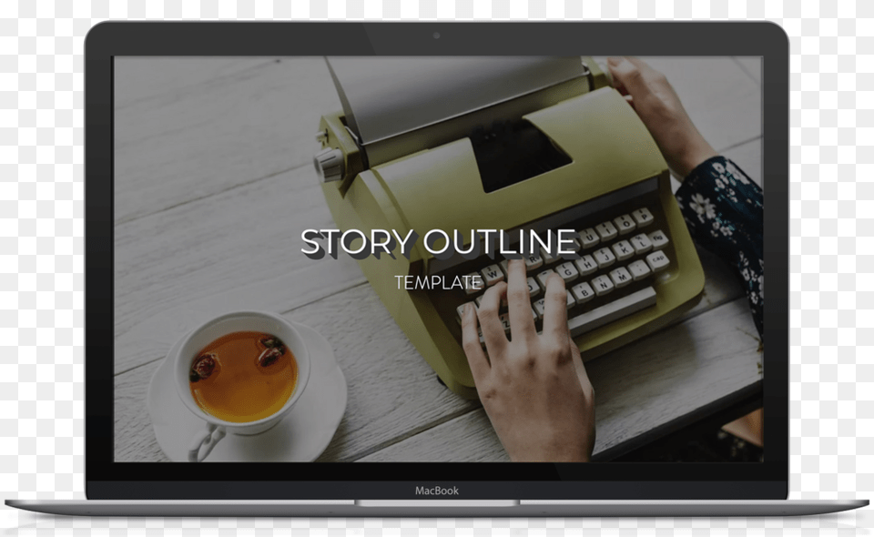Story Outline Template 1 Typewriter, Electronics, Body Part, Hardware, Hand Free Png Download