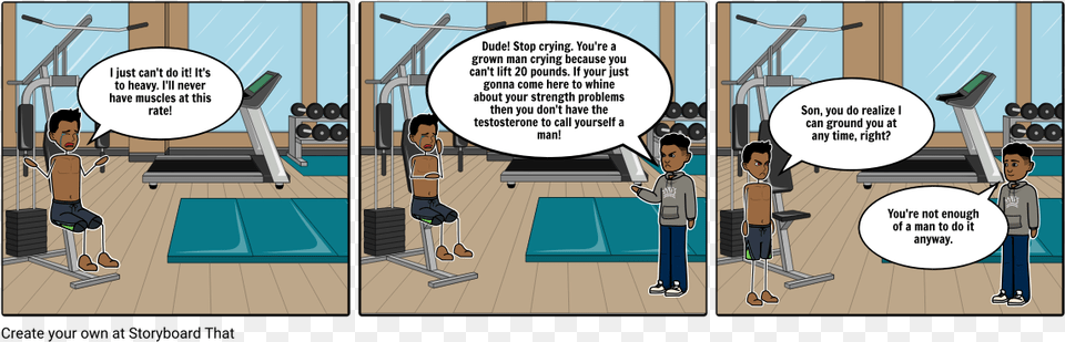 Storyboard For Fitness Gym, Book, Comics, Publication, Person Png