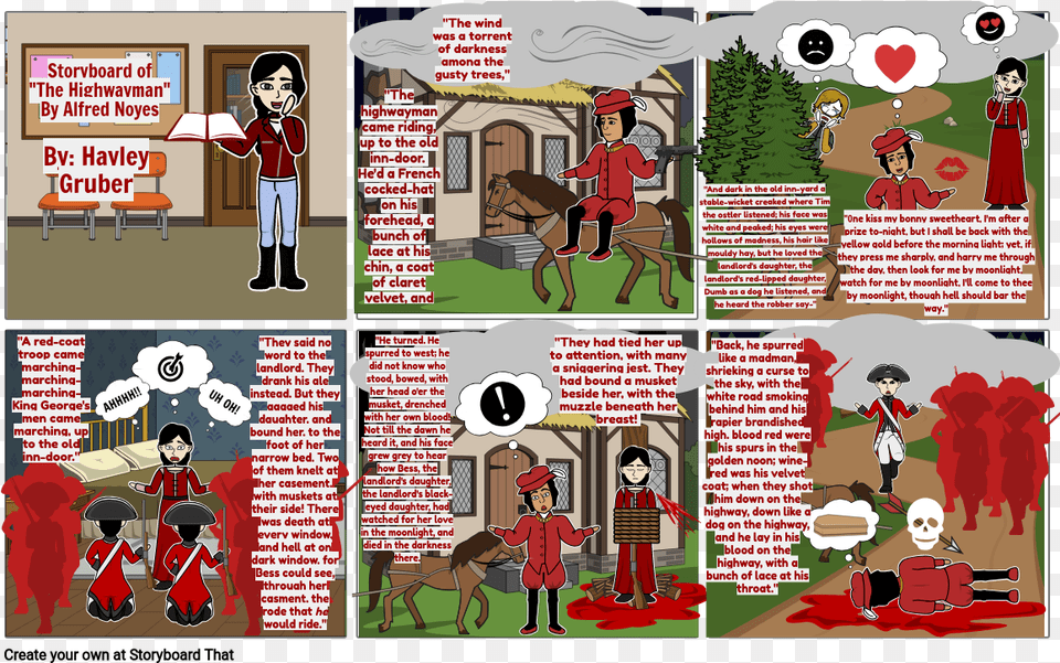 Storyboard Of The Highwayman Cartoon, Publication, Book, Comics, Person Free Png Download