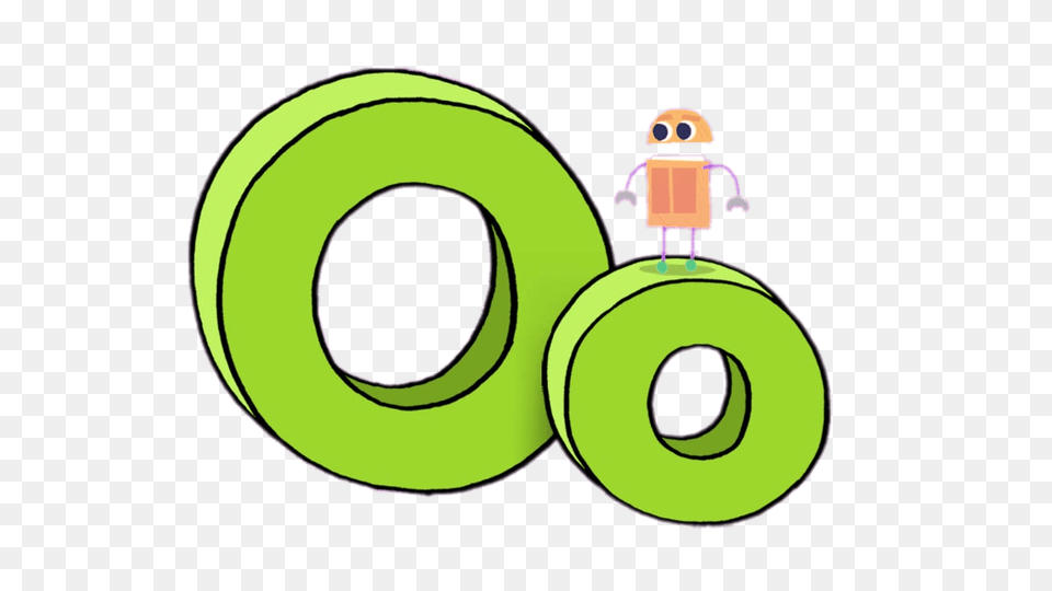 Storybots Letter O, Green, Symbol, Text, Number Free Png
