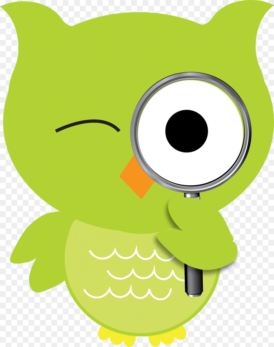 Storyrider Program Green Owl With Magnifying Glass Cartoon, Baby, Person Png