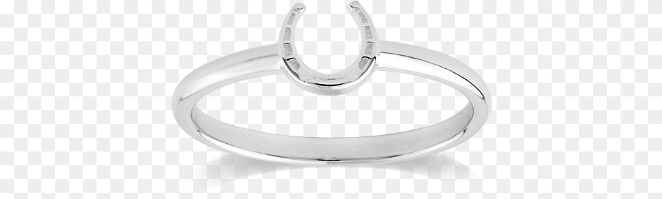 Stow Lockets Sterling Silver Lucky Horseshoe Stacker Engagement Ring, Accessories, Jewelry, Platinum, Smoke Pipe Free Png Download