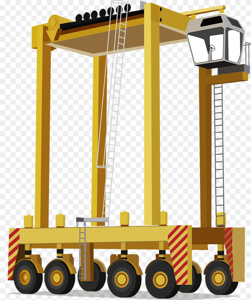 Straddle Carrier Clipart, Construction, Construction Crane, Bulldozer, Machine Free Png Download