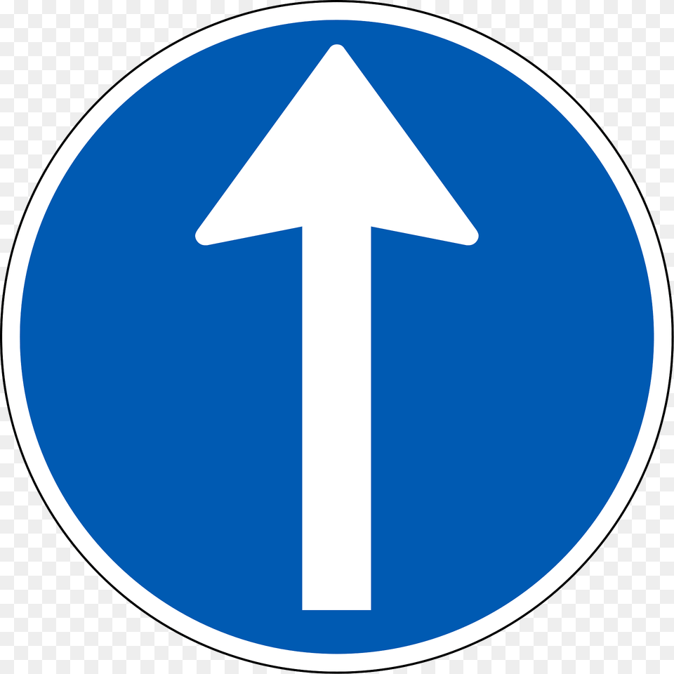 Straight Ahead Only Sign In Denmark Clipart, Symbol, Road Sign, Cross Free Transparent Png