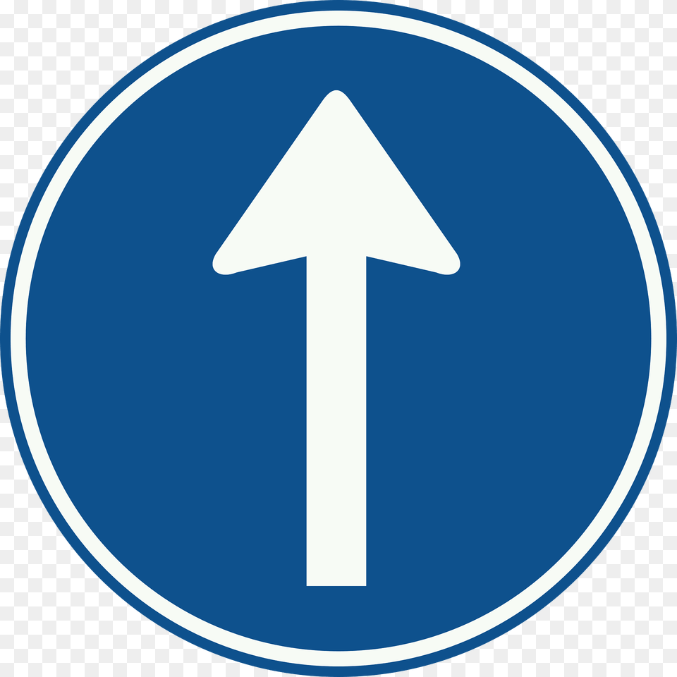 Straight Ahead Only Sign In Netherlands Clipart, Symbol, Road Sign Png Image