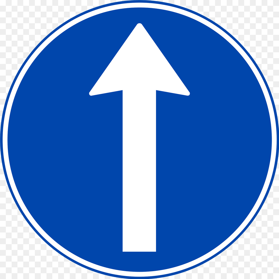 Straight Ahead Only Sign In Norway Clipart, Symbol, Road Sign Free Transparent Png