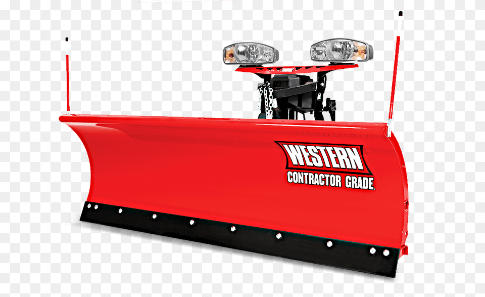 Straight Blade Snowplow Western Pro Plus Snow Plow, Machine, Tractor, Transportation, Vehicle Png