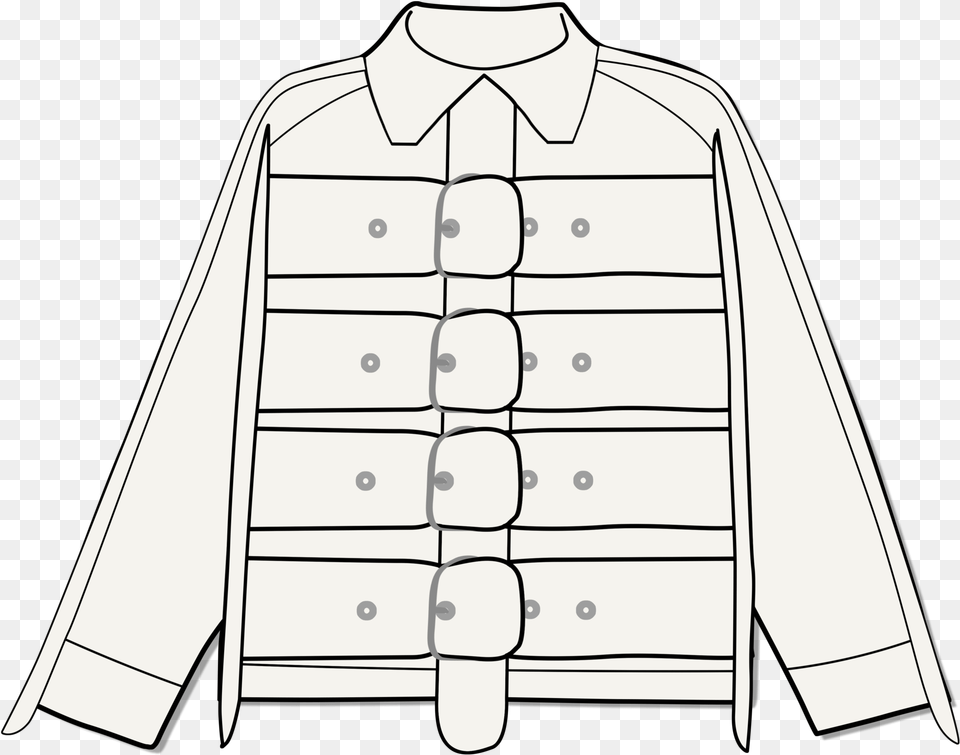 Straight Jacket Line Art, Sleeve, Clothing, Coat, Long Sleeve Free Png Download
